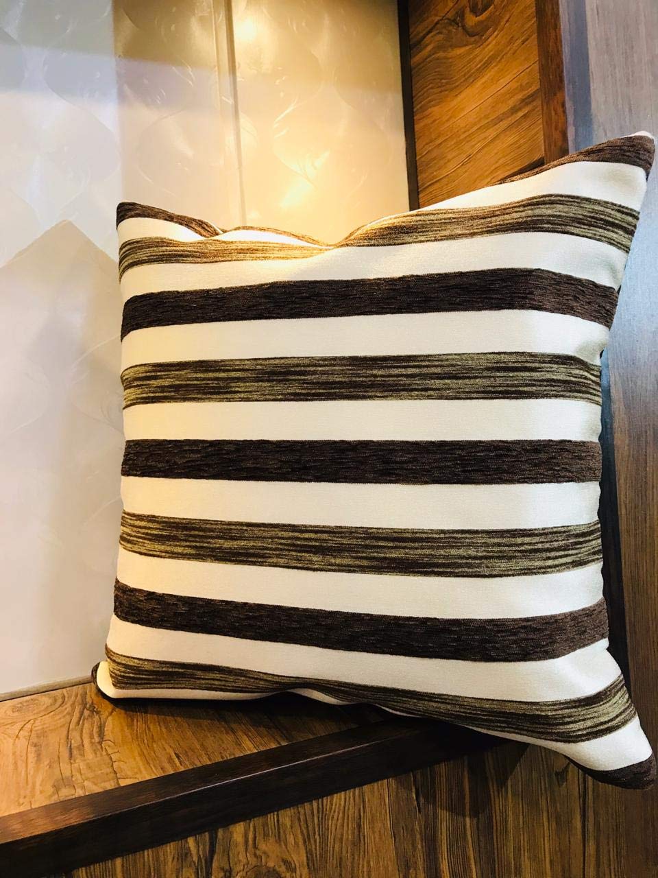 Amoha Decor Brown Striped Cushion Covers Set of 5 - Amoha Decor