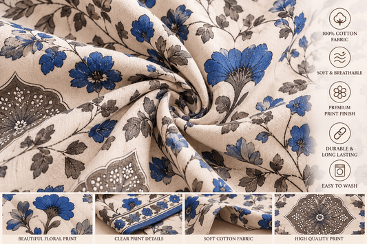Amoha Decor Cotton Diwan Set – Beige Mandala Print 8 Piece Premium Diwan Cover Set - Amoha Decor