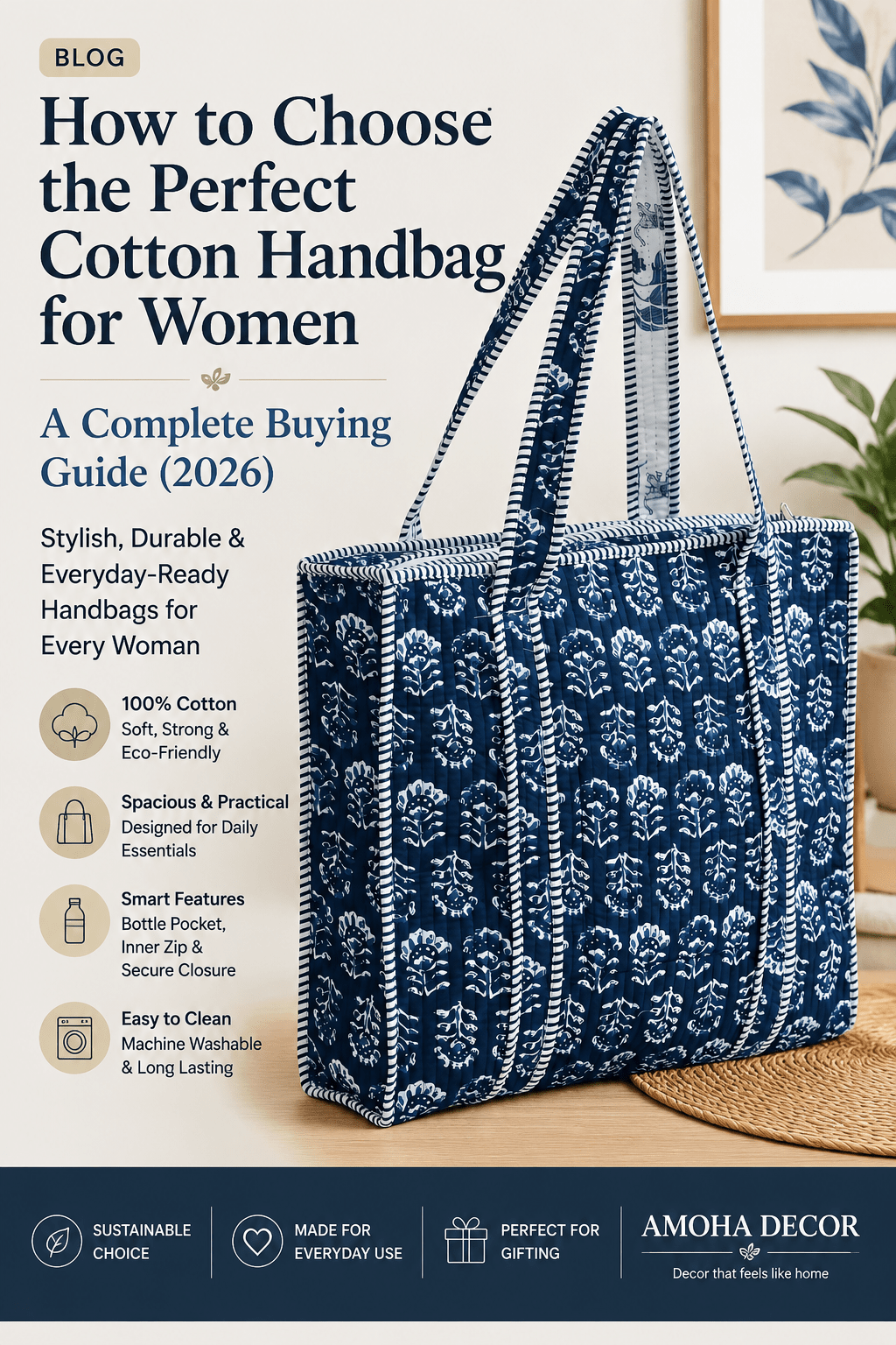 How to Choose the Perfect Cotton Handbag for Women: A Complete Buying Guide (2026) - Amoha Decor