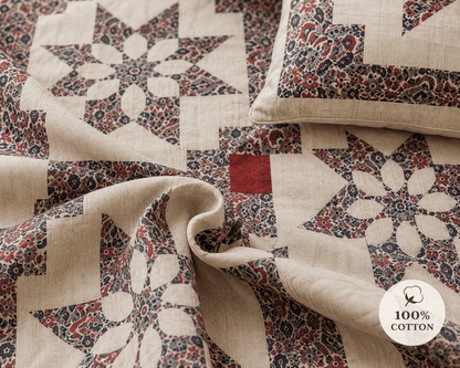 Amoha Decor Cotton Diwan Set – Vintage Patchwork Floral 8 Piece Diwan Cover Set - Amoha Decor