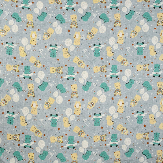 Amoha Decor Cute Cartoon Animal Kids Cotton Bedsheet Set with 2 Pillow Covers – Queen Size 90×100 - Amoha Decor