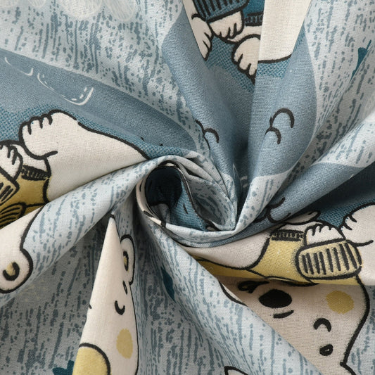 Amoha Decor Cute Polar Bear Kids Cotton Bedsheet with 2 Pillow Covers - Amoha Decor