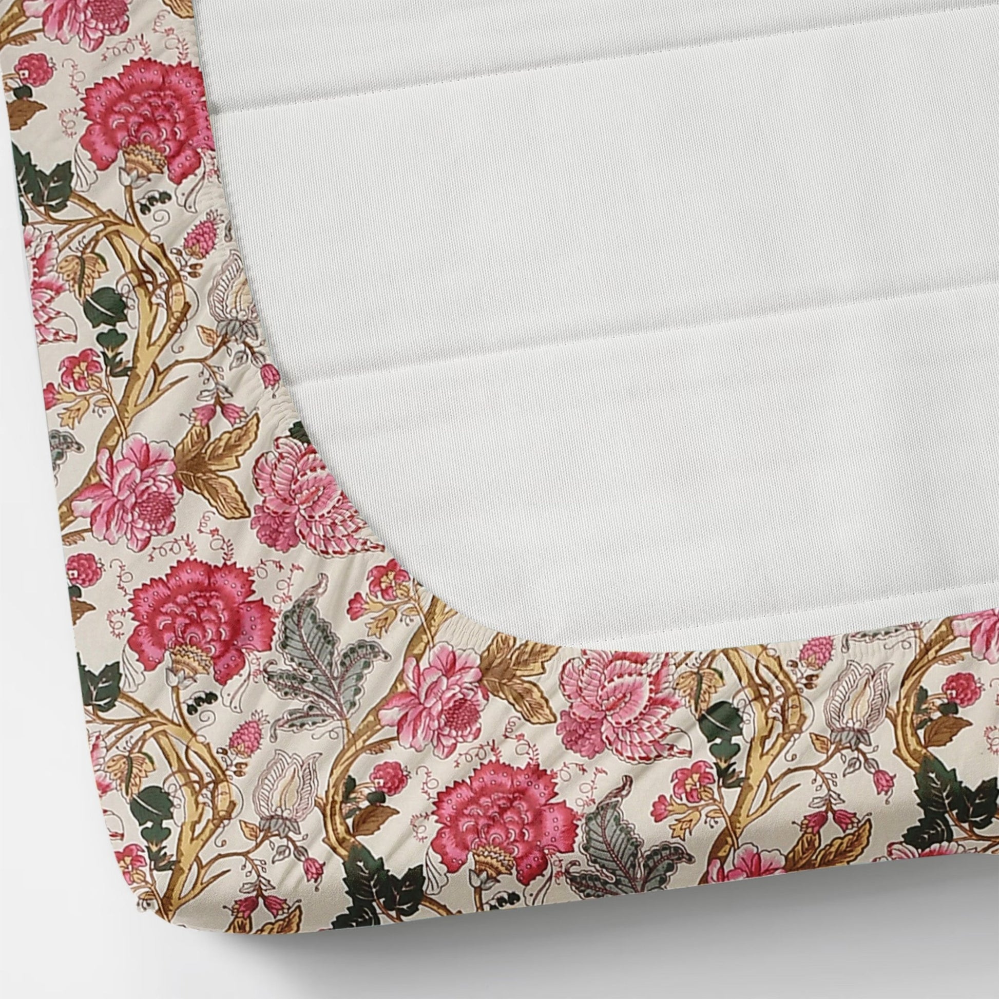 Amoha Decor Premium Cotton Fitted Bedsheet Queen Size 90×100 Inches with Elastic - Amoha Decor