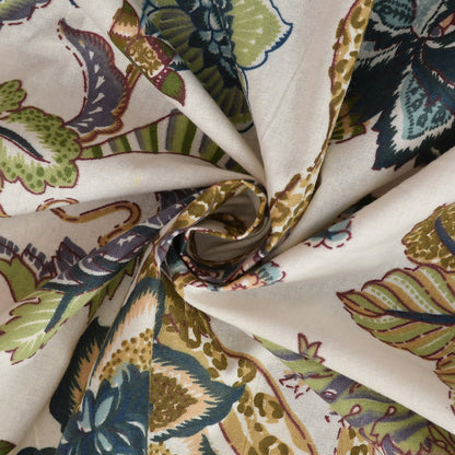 Amoha Decor Queen Size Cotton Fitted Bedsheet – Floral Print | 90×100 Inches | 8 Inch Mattress - Amoha Decor