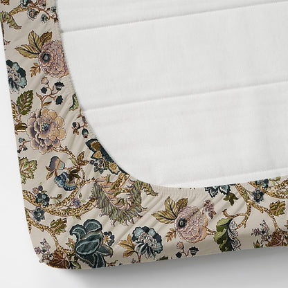 Amoha Decor Queen Size Cotton Fitted Bedsheet – Floral Print | 90×100 Inches | 8 Inch Mattress - Amoha Decor