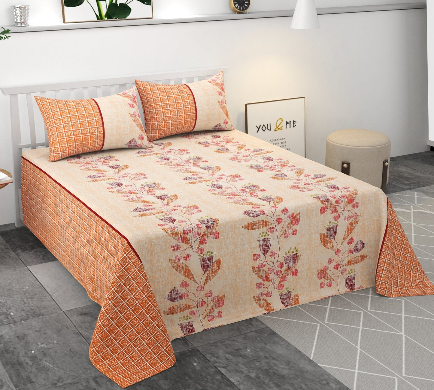 Cotton Queen Size Bedsheet – Soft, Breathable & Durable Bedding for All Seasons - Homeluv