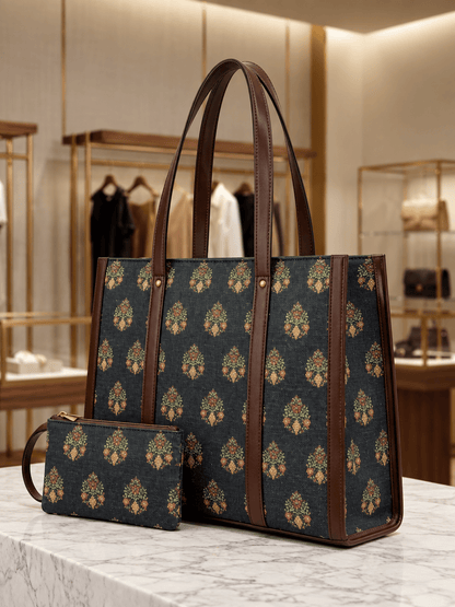 Laptop Bag for Women | Padded Laptop Compartment, Spacious Tote Bag with Phone Pouch & Back Zip - Amoha Decor