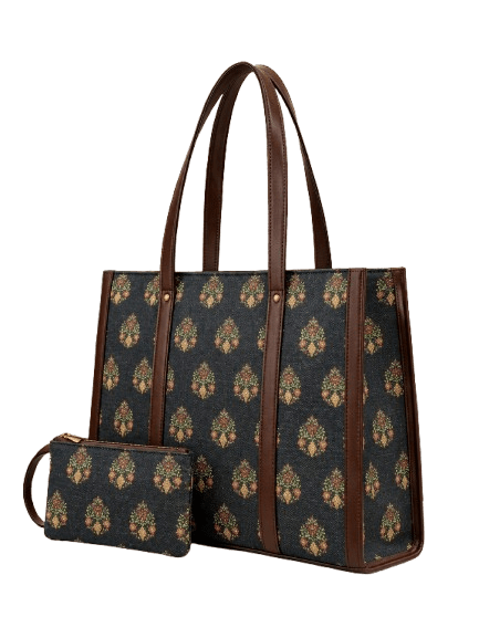 Laptop Bag for Women | Padded Laptop Compartment, Spacious Tote Bag with Phone Pouch & Back Zip - Amoha Decor