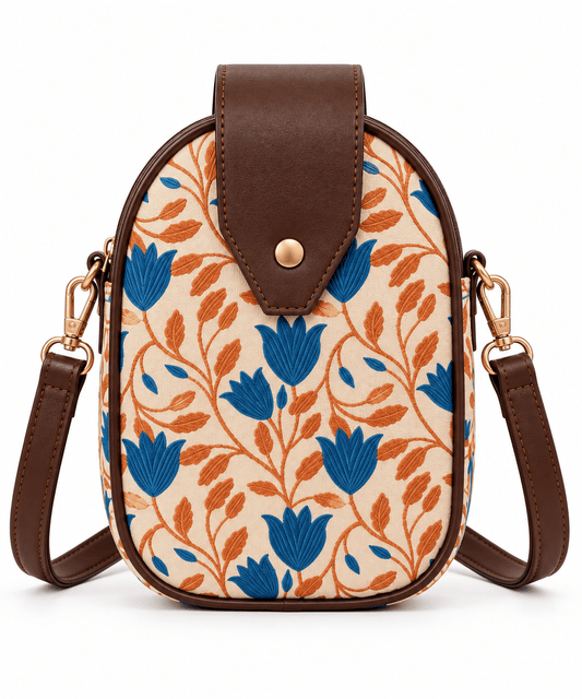 Mobile Sling Bag for Women | Double Compartment Crossbody Bag with Back Zip & Adjustable Sling Belt - Amoha Decor