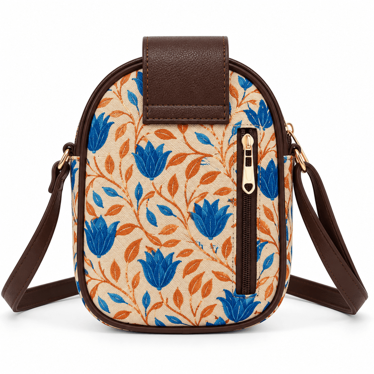 Mobile Sling Bag for Women | Double Compartment Crossbody Bag with Back Zip & Adjustable Sling Belt - Amoha Decor