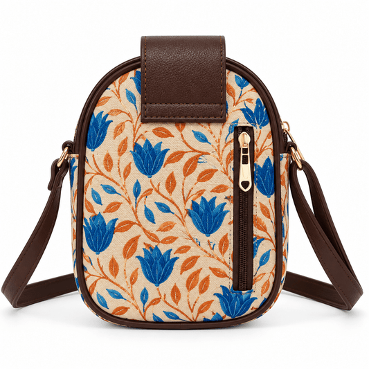 Mobile Sling Bag for Women | Double Compartment Crossbody Bag with Back Zip & Adjustable Sling Belt - Amoha Decor