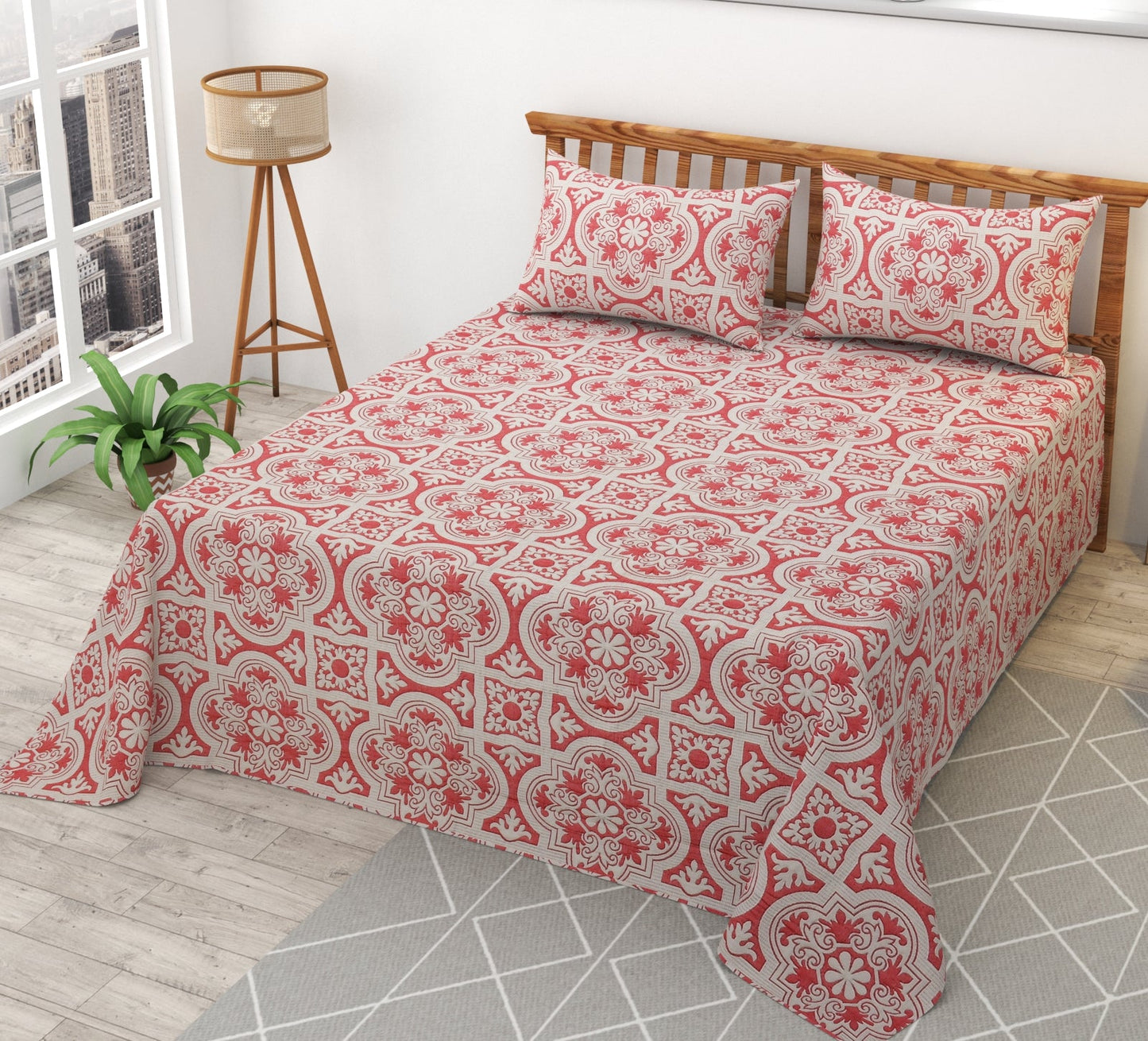 Reversible Cotton Bedsheet – Queen Size 90×100 Inches | Soft & Premium By Home Luv - Homeluv