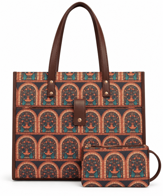 Stylish Laptop Tote Bag for Women with Separate Laptop Compartment & Multiple Pockets - Amoha Decor