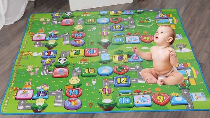 Waterproof Double - Sided Baby Play Mat for Kids – Large 6.5×5 ft - Homeluv