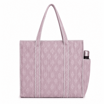 Women's Floral Quilted Handbag – Soft Cotton Shoulder Tote for Everyday Use - Amoha Decor