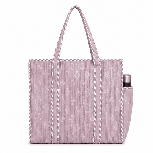 Women's Floral Quilted Handbag – Soft Cotton Shoulder Tote for Everyday Use - Amoha Decor