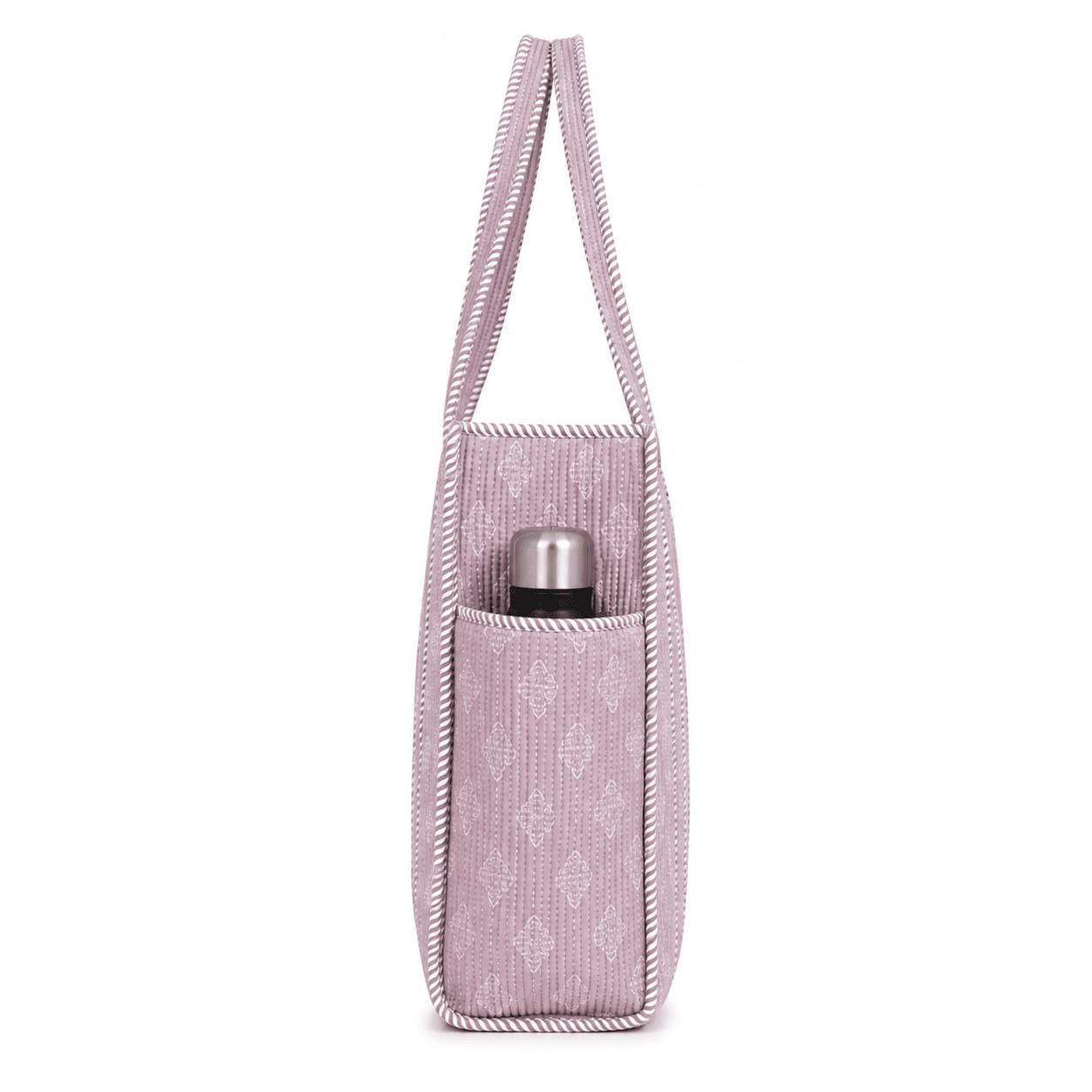 Women's Floral Quilted Handbag – Soft Cotton Shoulder Tote for Everyday Use - Amoha Decor