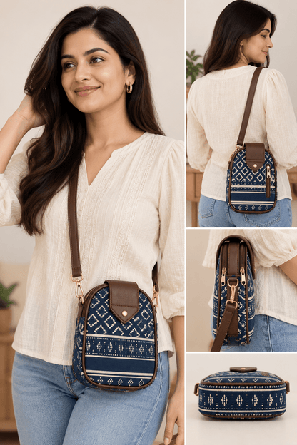 Women’s Mobile Sling Bag | Compact Crossbody Phone Bag with Double Compartments & Adjustable Sling Belt - Amoha Decor