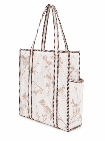 Women's Travel Tote Bag with Outer Bottle Pocket & Large Capacity - Amoha Decor