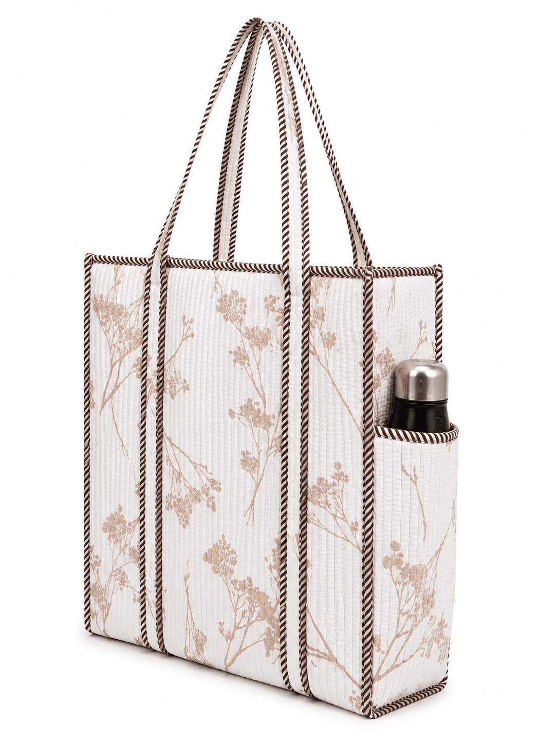 Women's Travel Tote Bag with Outer Bottle Pocket & Large Capacity - Amoha Decor