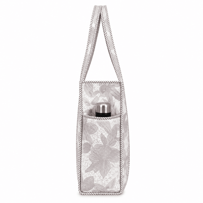 Women's Tropical Floral Quilted Tote Bag – Lightweight Cotton Shoulder Handbag - Amoha Decor