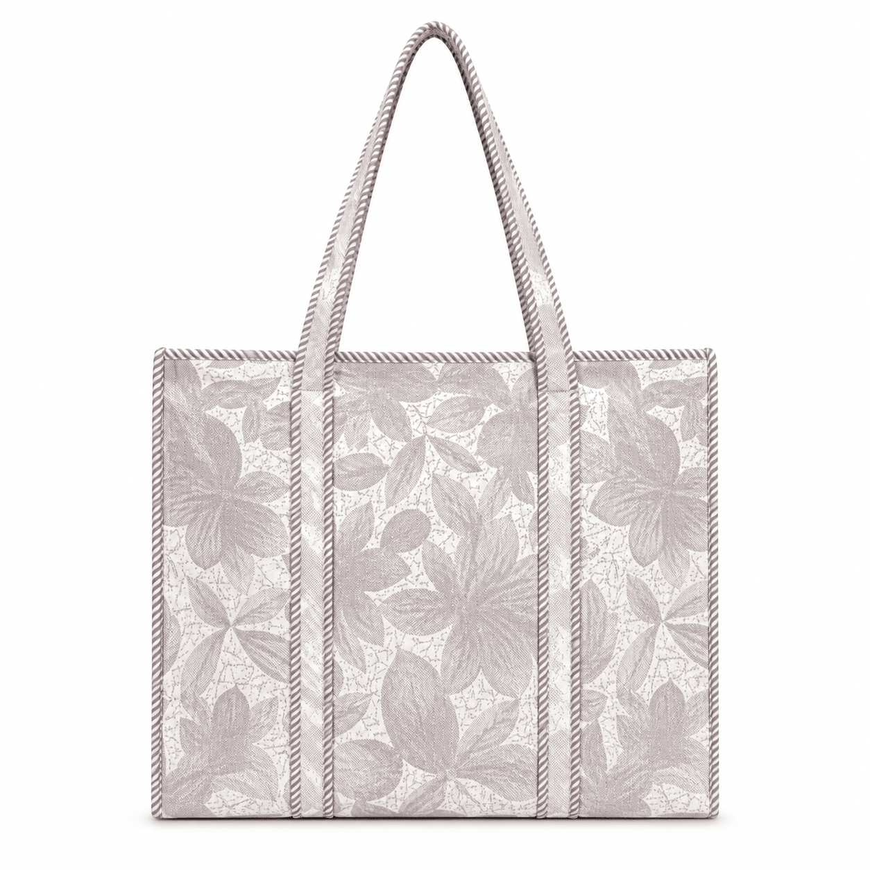 Women's Tropical Floral Quilted Tote Bag – Lightweight Cotton Shoulder Handbag - Amoha Decor