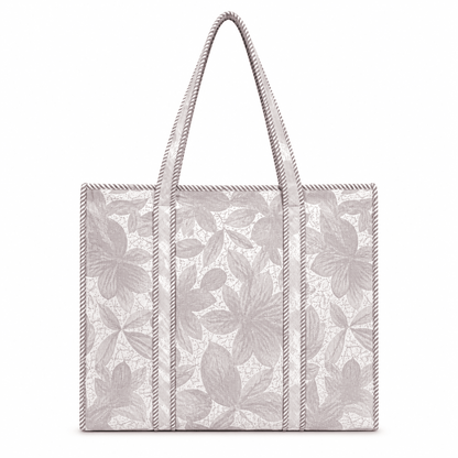Women's Tropical Floral Quilted Tote Bag – Lightweight Cotton Shoulder Handbag - Amoha Decor